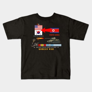 Korean War - USA - South Korean Vs North Korea Kids T-Shirt